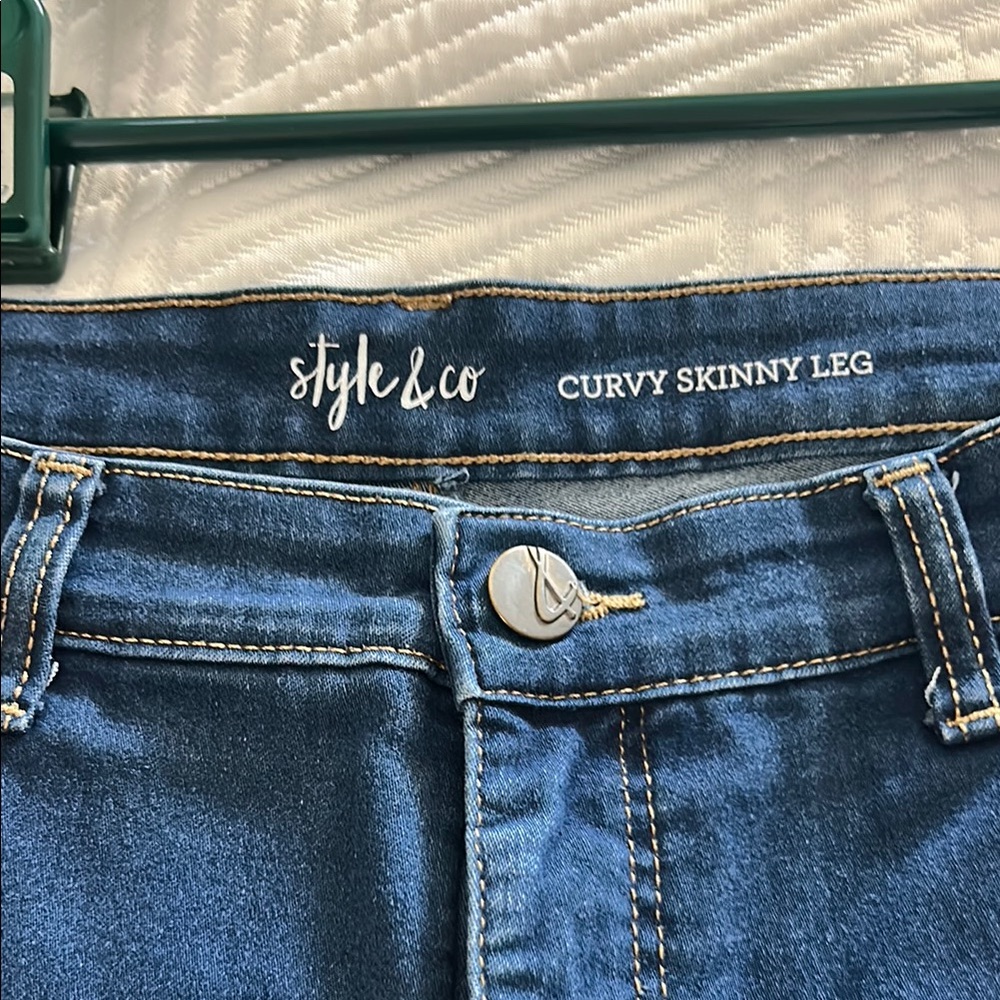 Style & Co Blue Skinny Jeans with Classic Denim Texture